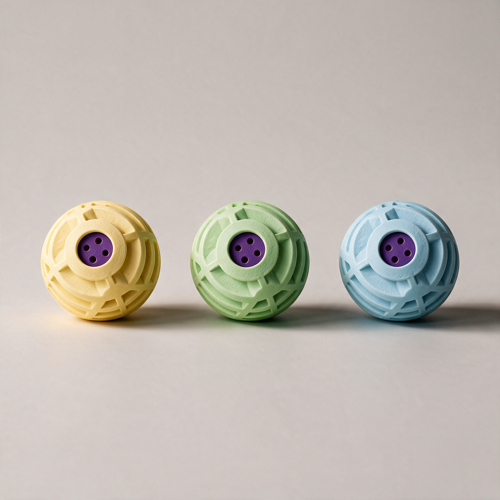 Colour options - the Rolly Ball in yellow, green and blue