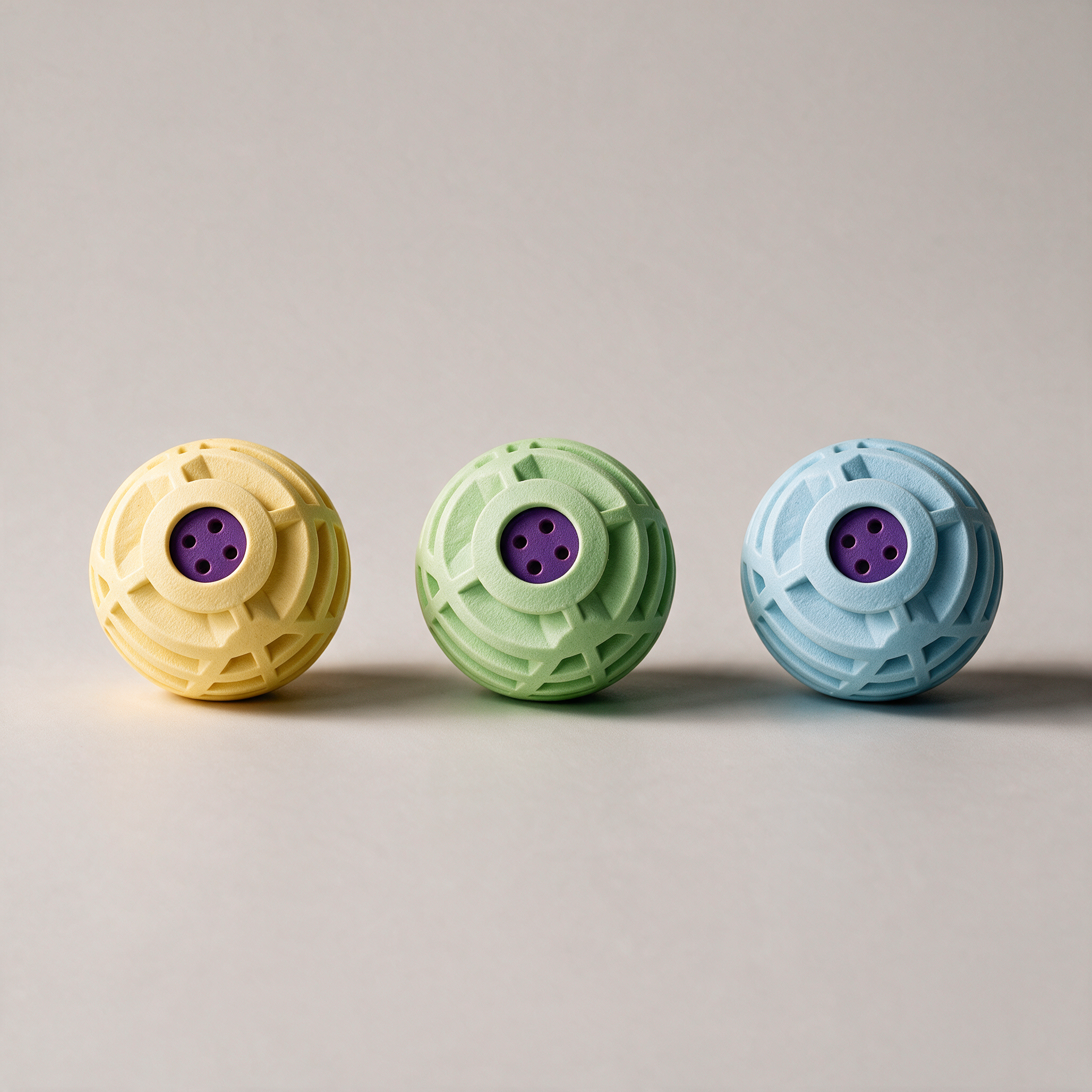 Colour options - the Rolly Ball in yellow, green and blue